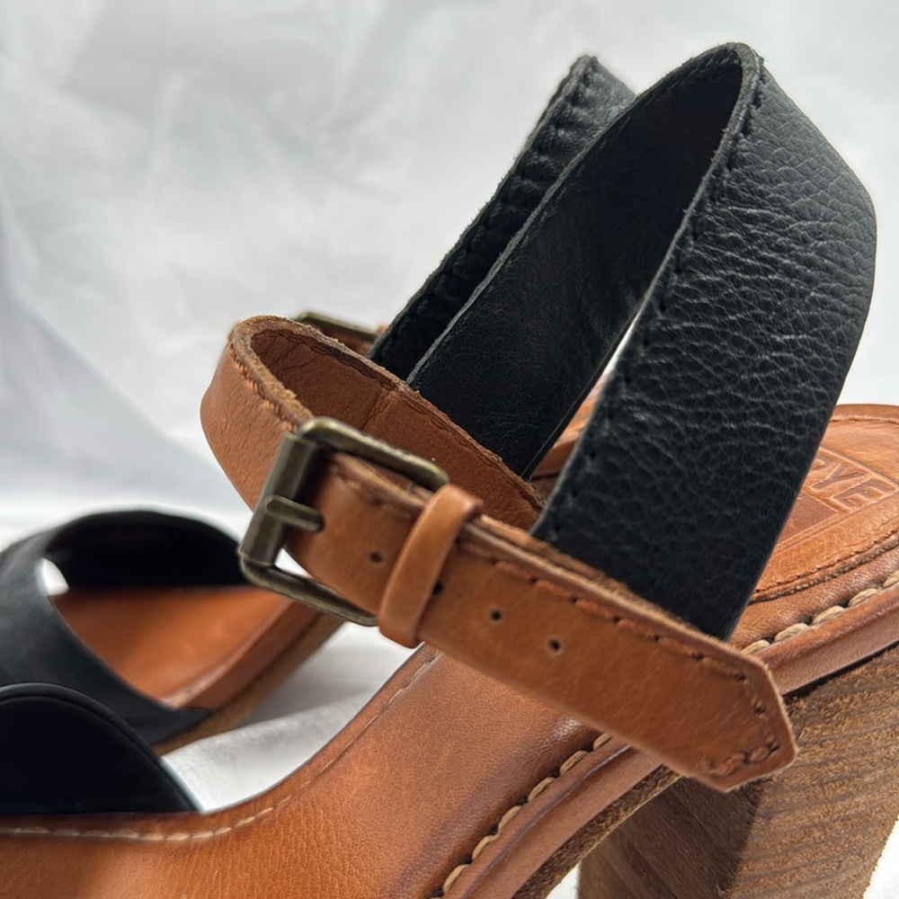 FRYE leather sandals - black  and brown leather  - Size 7M - Picture 11 of 11